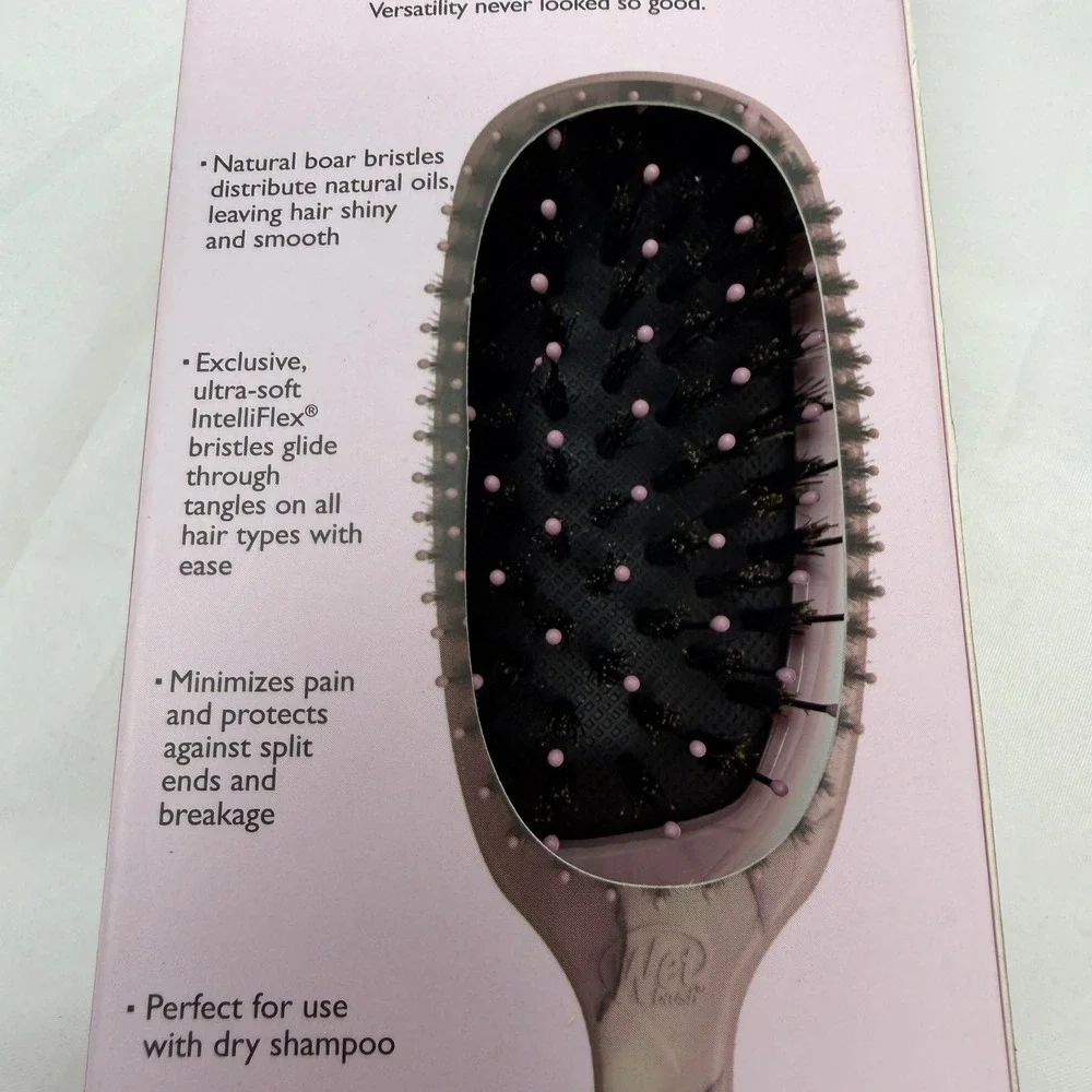 Wet Brush Shine Enhancer Purple Marble Boar IntelliFlex Bristle Hair Brush NEW